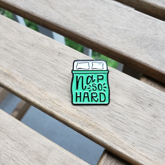 Jewelry - Nap So Hard Bed & Pillow Enamel Pin Set